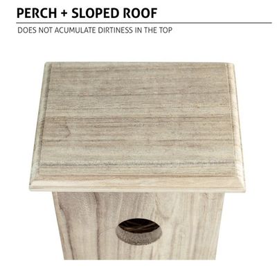 Custom Logo Schönes dekoratives Holz-Vogelhaus für den Außengarten Dekoration Display