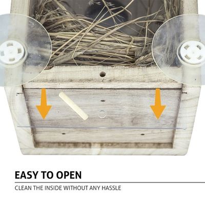 Custom Logo Schönes dekoratives Holz-Vogelhaus für den Außengarten Dekoration Display