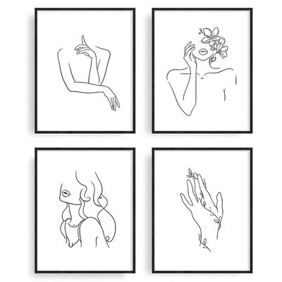 Grüne Botanische Pflanzen Wandkunst Set von 4/6 Pflanzen Holz Wanddekor Bilder 8 "x10" Eisen