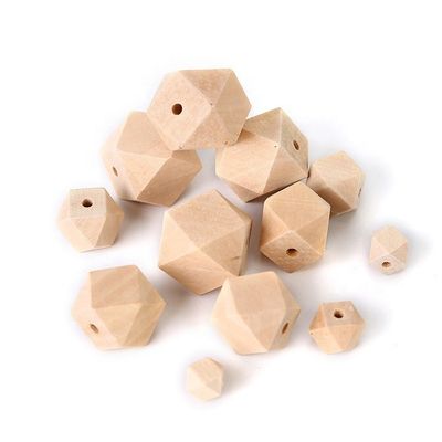20 mm große runde Holzperlen, ideal für DIY-Geschenke und Halsketten in natürlicher Farbe