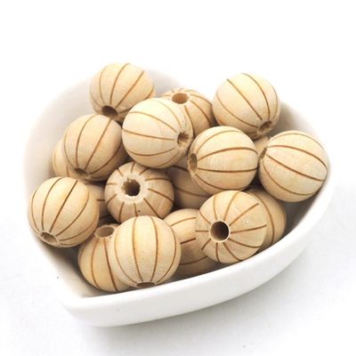 20 mm große runde Holzperlen, ideal für DIY-Geschenke und Halsketten in natürlicher Farbe