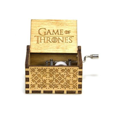 Handgestaltete Spielausrüstung Custom Mini Holzmusikbox mit Seidenbildschirmdruck/Verbrannt