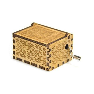 Handgestaltete Spielausrüstung Custom Mini Holzmusikbox mit Seidenbildschirmdruck/Verbrannt