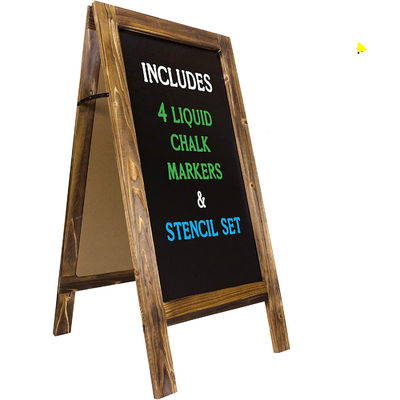 Handgefertigte rustikale Holzrahmen-Portable Blackboard mit Stand