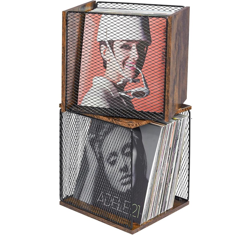 Industrielle Plattenhalter Regal Vinyl Plattenlager Möbel mit modernem Design Stil