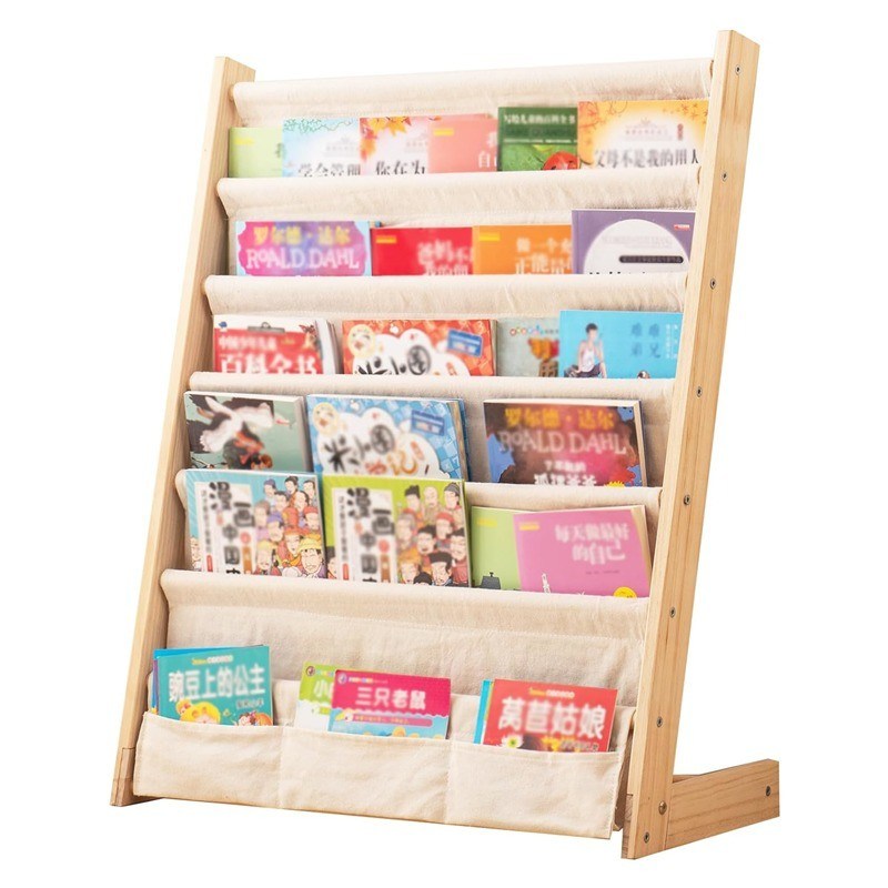 6 Stufe Kinder-Buchregal für Schlafzimmer Produktregal Holz Buchlagerregal Anzeige
