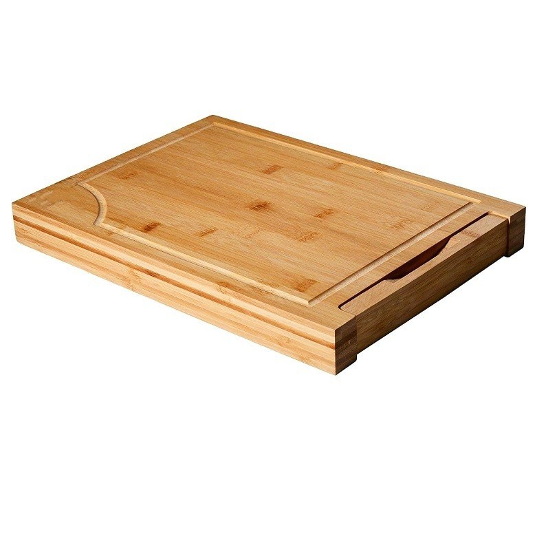 Profi-Bamboo-Schnittbrett mit Skala- und Quadratschnittblöcken