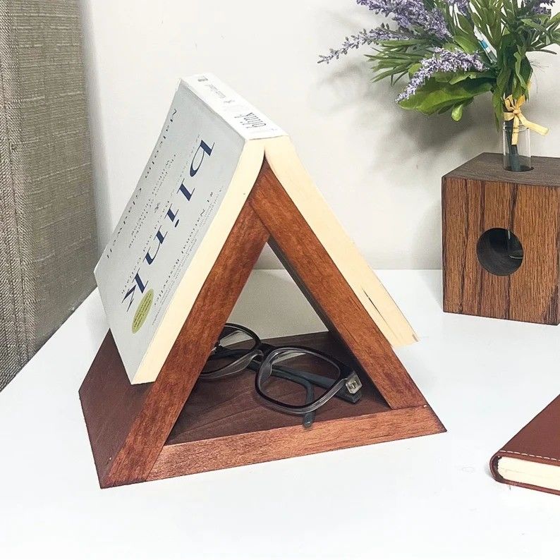 Holz-Buchträger für Aufkleber