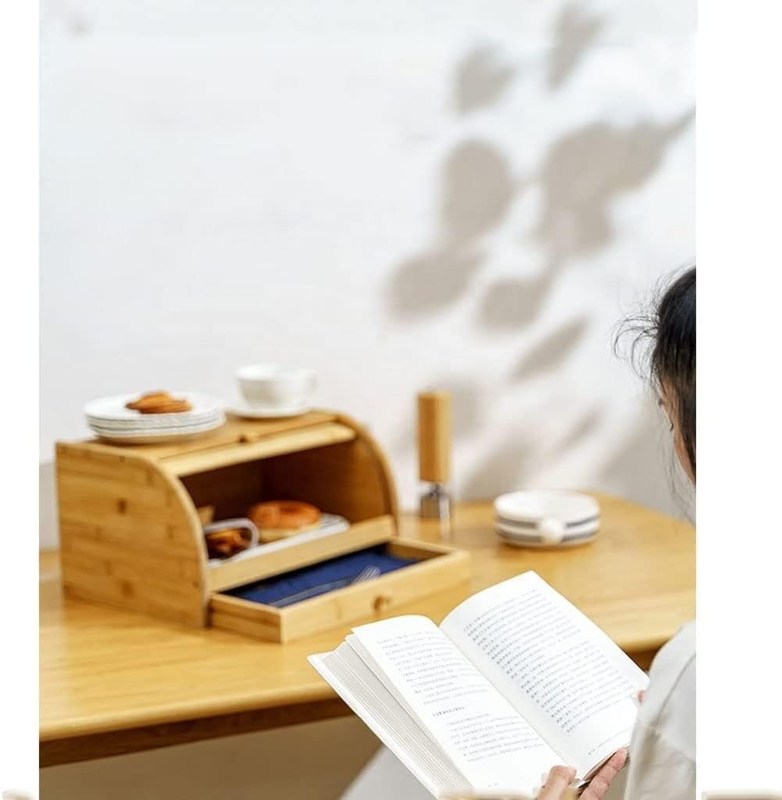 Baumholzbrothalter mit Doppel-Roll-Oberdeckel