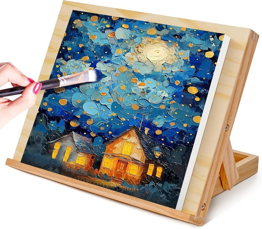 Geschenkgeschäfte Gewerbekäufer Einstellbarer Winkel Holz-Eßeln zum Malen Tischplatten-Eßeln-Stand