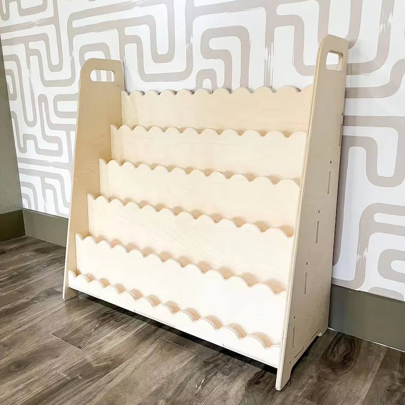 Montessori Holzmöbel Kindergarten Geschenk Holz Bücherregal für Funktion Platz sparen