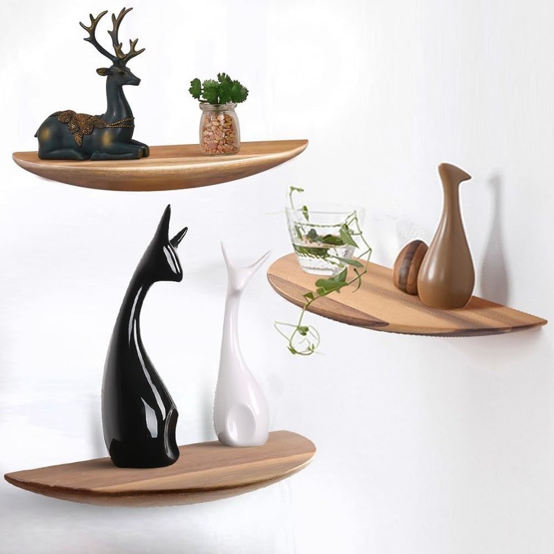 Geschenkpaket Set aus 3 Schwimmbäumen aus Akazienholz für Wohnzimmer Schlafzimmer Bauernhaus