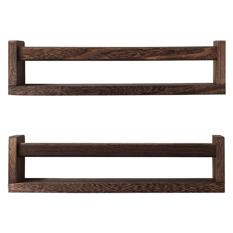 2 Holz-Schwimmbäume Bücherhalter Regale für Kinderzimmer oder Küche Gewürzregal