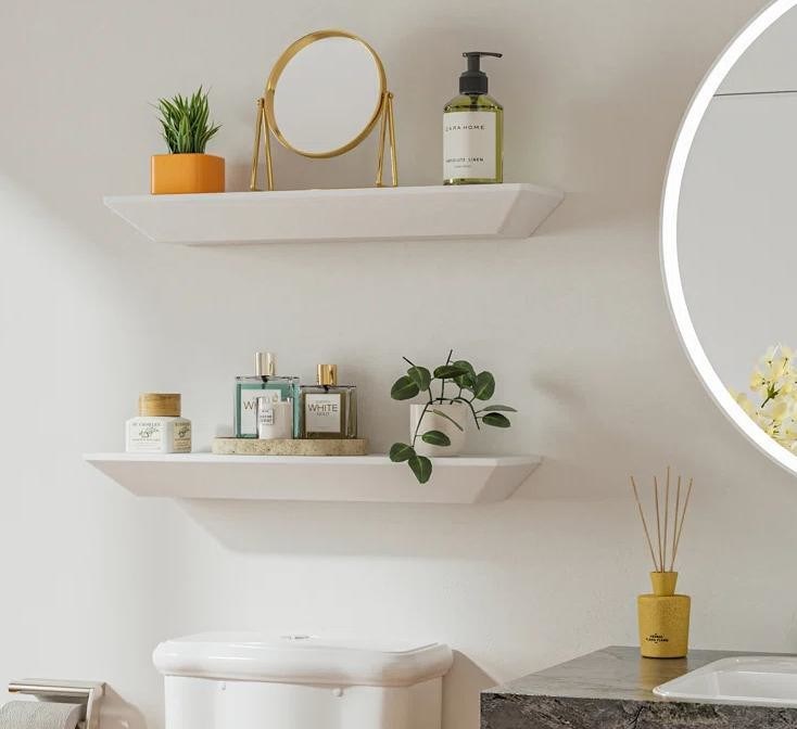 Y Postverpackung Modernes eigenes Logo Set von 2 Wandmontierte schwimmende Regale für Wanddekoration