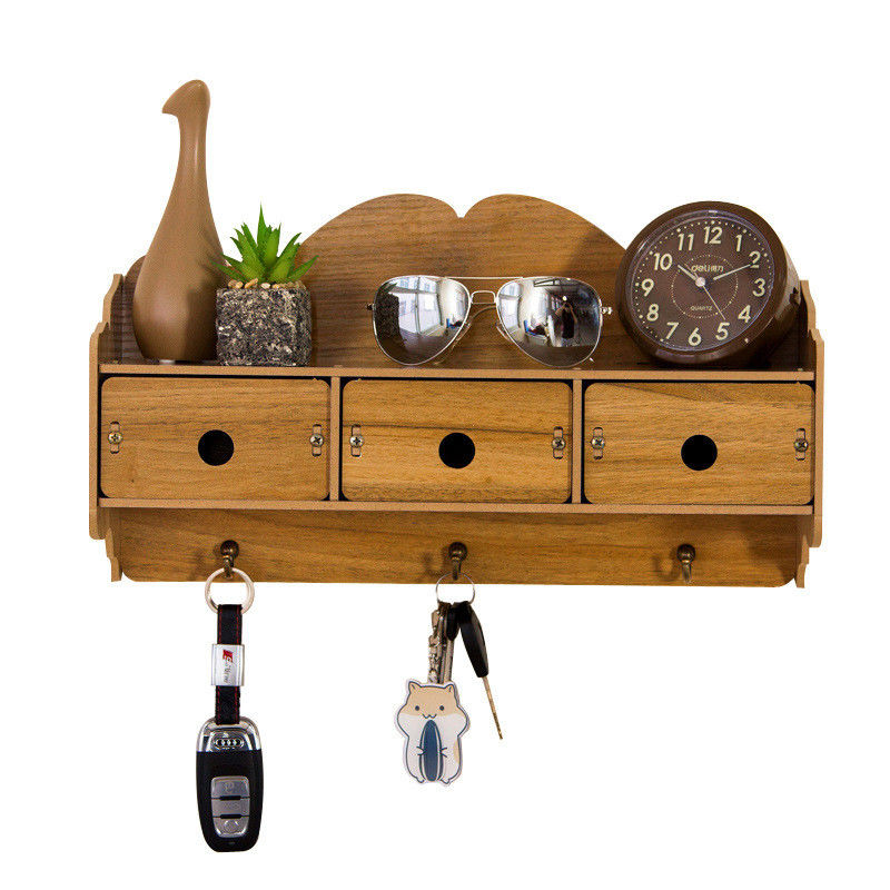 Schwarz Moderne Dekoration Holz Quadrat Kubus Schwebende Wandregal mit individuellem Logo
