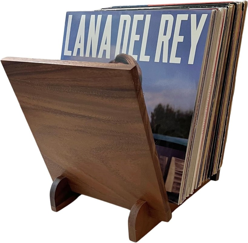 Flip Display Holzplattenhalter für 50 Musik-Alben Speicher Einzelstufendes Design