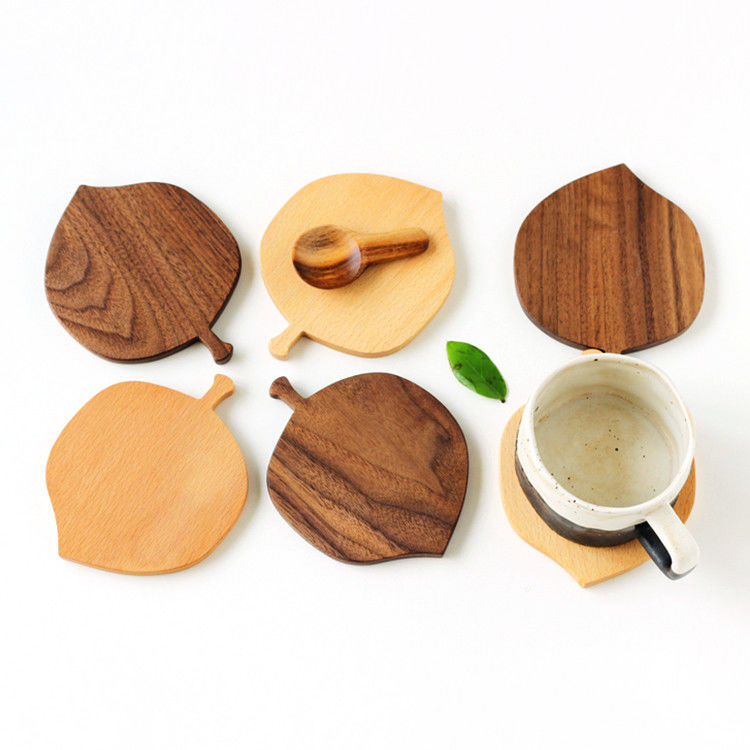 10X0.9cm Custom Sublimation Coasters für Getränke Runde Bambus Holz Coaster Matten Pads