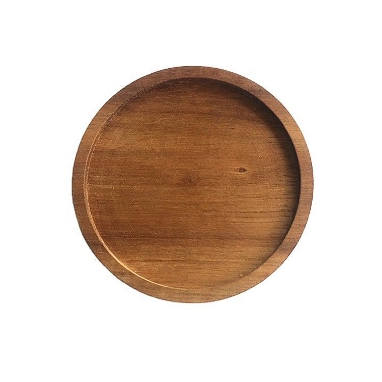 Runde Kaffeetasse Matte Dekoration 10X0.9cm Akazienholz-Coaster mit fortgeschrittenem Druck