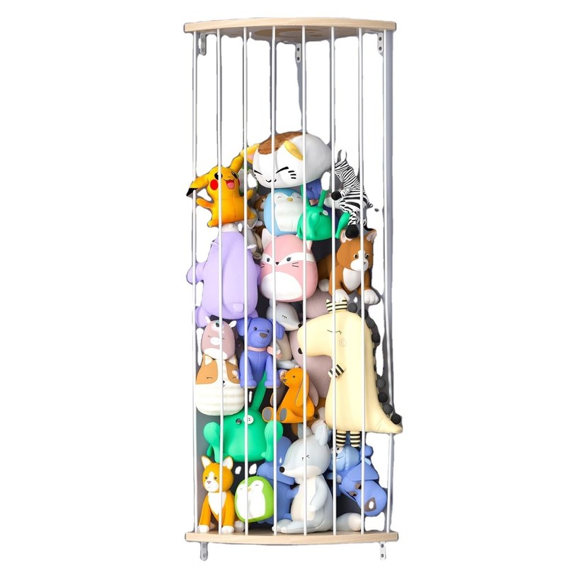 Wohnzimmer Maßgeschneiderte Größe Zoo-Muster gefülltes Tierlagerregal mit Holzorganisator Käfig