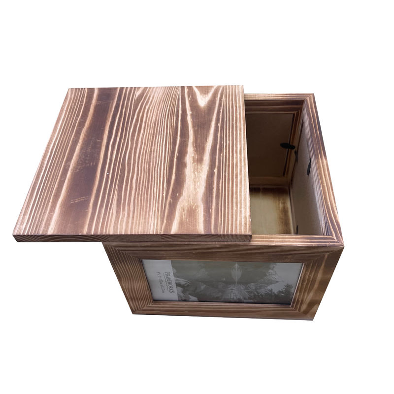 Holzfoto-Rahmen-Speicher in 21x21x17cm Größe mit anpassbarer Farboption