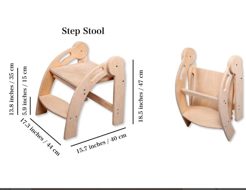 Customized Logo Holz-Schritt Hocker für Kinder Klappbar Kleinkind Hocker Montessori Design