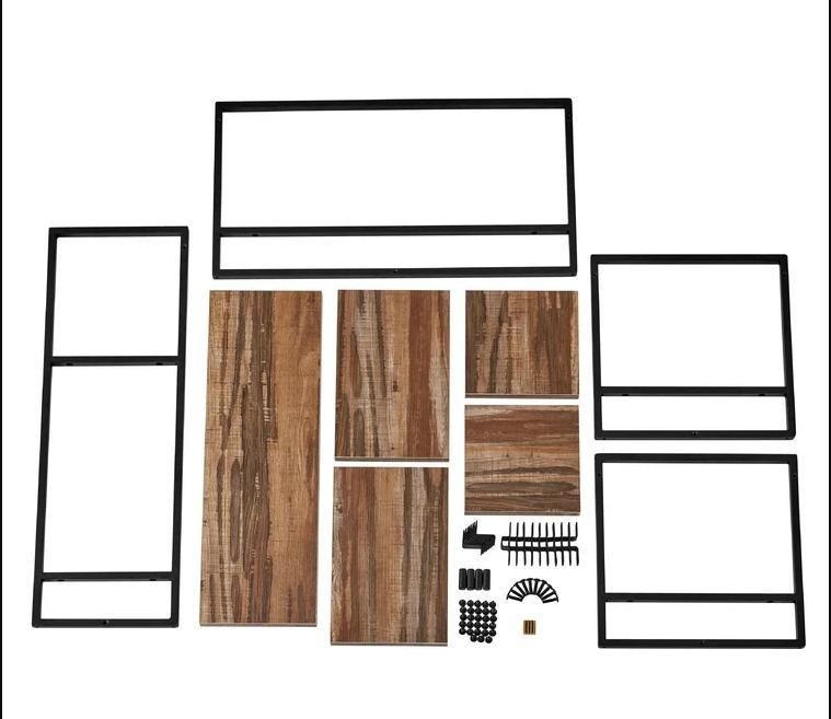 Anpassungsservice Kiefer Holz Farbe Schwebende hängende Wand Eisenregale für Schlafzimmer Anzeige