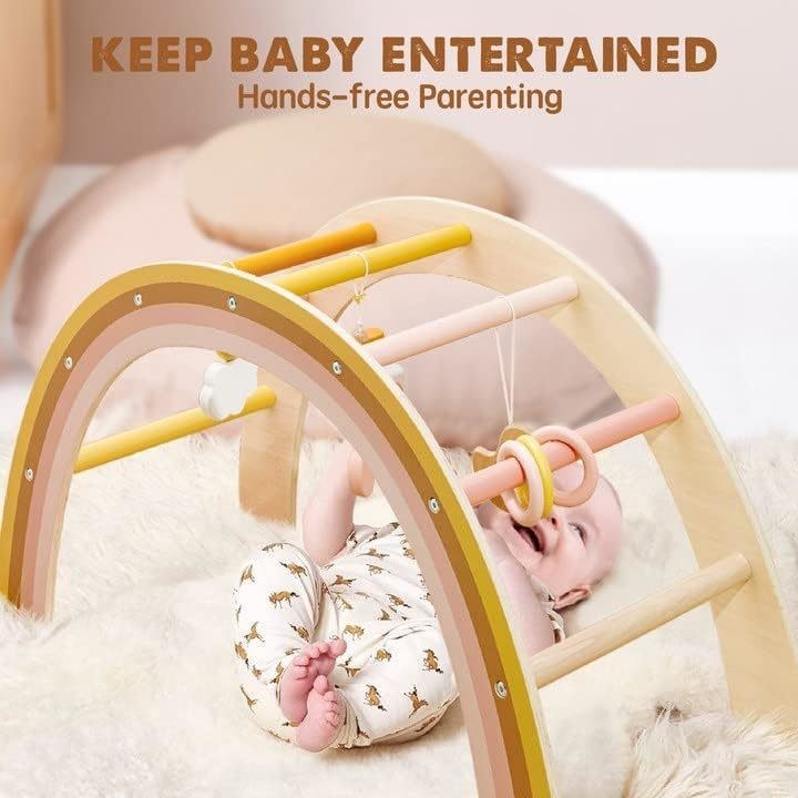 Unisex Holz Spiel Gym für Baby 0-5 Monate Nach Wunsch Holz Babyspielzeug von Tiny Land