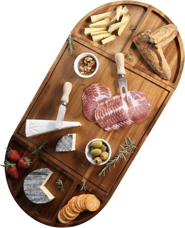All-Season Holz runden Käsebrett Set einzigartige Holz Schokolade Bretter Extra großer Käse Tray