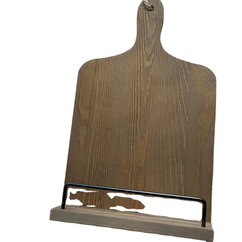 Holz-weißes Kochbuch-Stand für Küchen-Schalter verstellbares Rezeptbuchhalter im rustikalen Stil