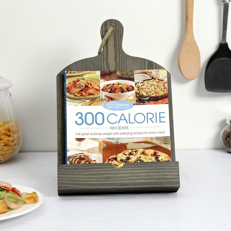 Rezeptbuchhalter im Stil von rustikalem Holz verstellbar und faltbar für die Küchenlagerung