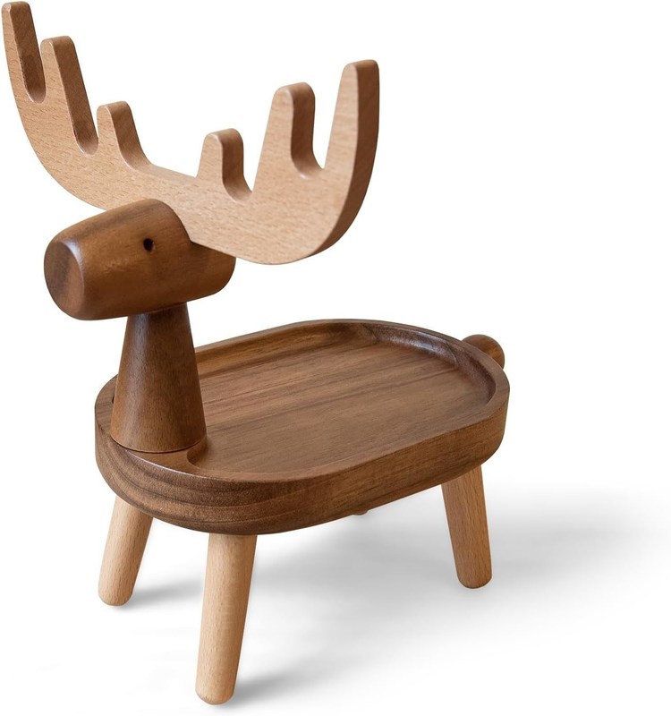 Home Dekorative Holz-Catchall-Tray mit individueller Form 7,75 "L x 7,75" W x 48,5 "H