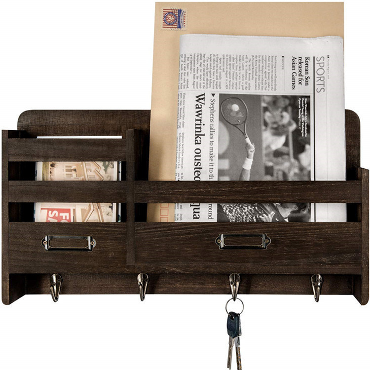Wandmontiertes Regal Kleidung Hängender Schlüsselhoßer für Wanddekorationsmerkmale