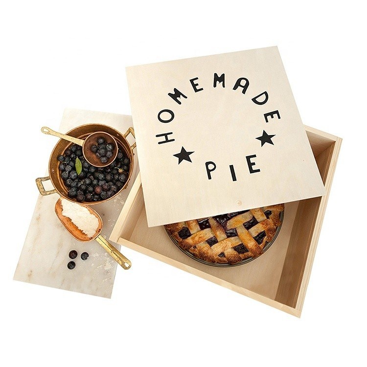 Vitalucks Custom Apfelkuchenverpackung Öko-freundliche Holzkiste für spezielle Geschenke