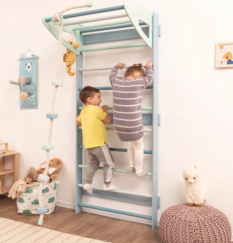 Montessori Kleinkinder Klettergymnasium Großmenge Baby mobile Leiter mit Seilzubehör