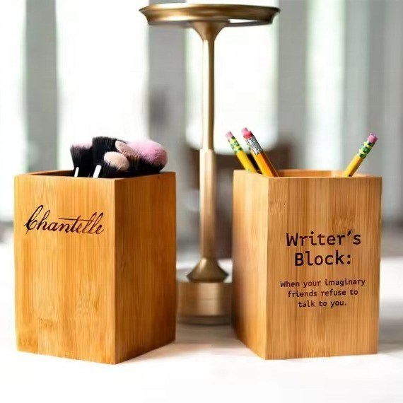 Schreibtisch-Behälter-Boxhalter für Stifte und Bleistifte im modernen Holzstil