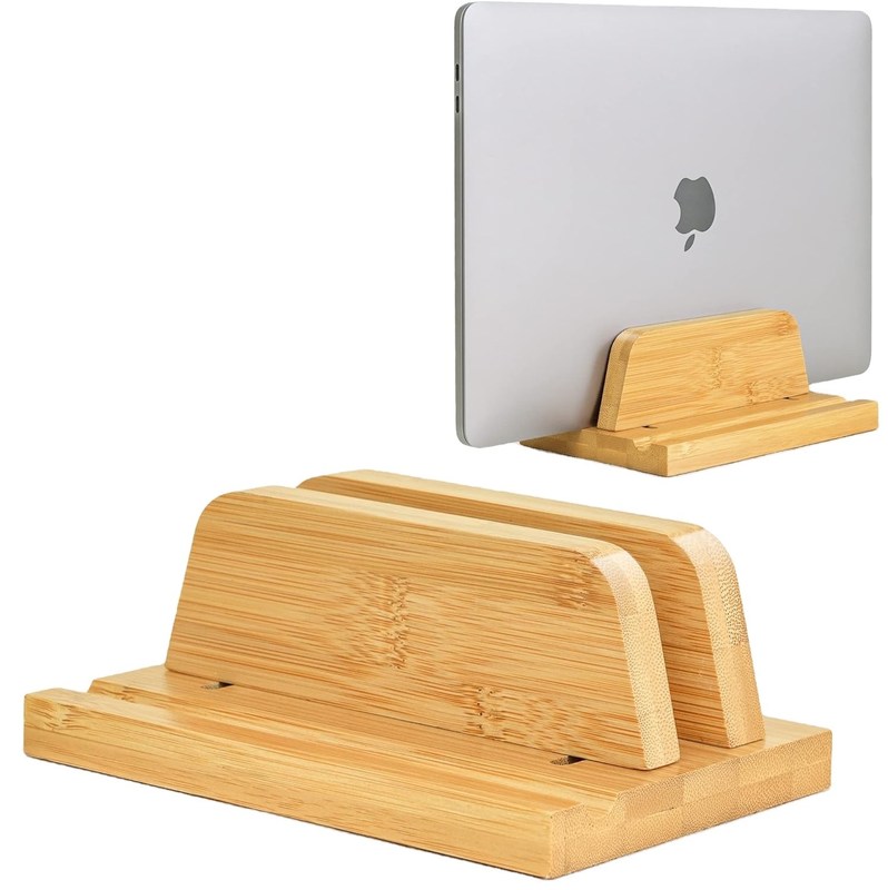 Funktionales Design Bamboo Laptop Stand Halter mit verstellbarem Dock passt zu allen MacBook Multifunktionales