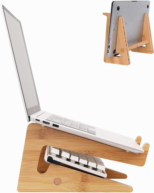 Holz Wandregal Dekoration Beschreibung Laptop Stand Kompatibel mit allen Laptops