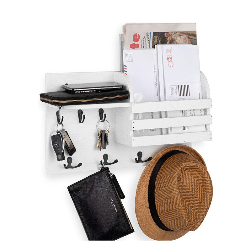 Doppelstufige Wandmontage Lagerregal Magnetische Heim-Hängende Organisator-Rack mit Schlüsselhoßer