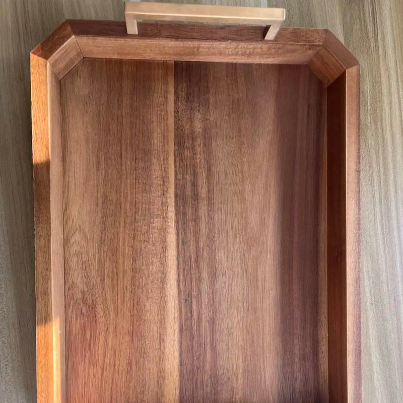 Individuelle Designs Großes Landhausstil Holz Rechteckservicefach für Kaffeetisch