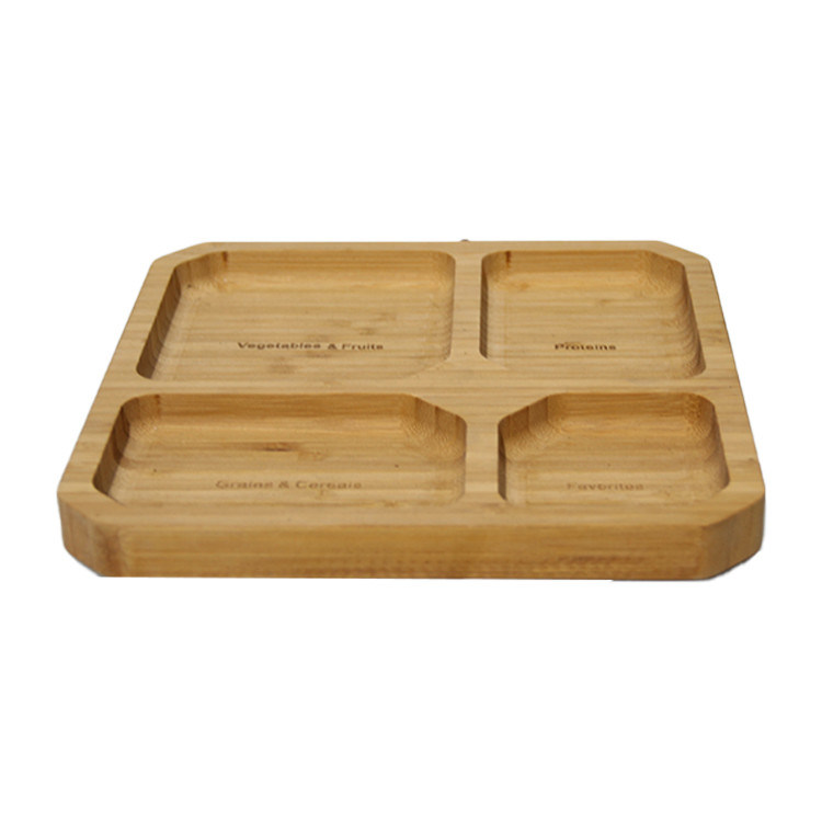 Umweltschonende Bambus-Teller für Lebensmittel Umweltschonende und anpassungsfähig