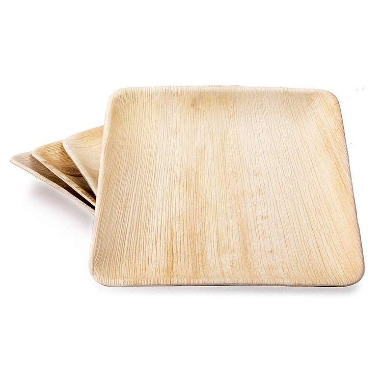 6x9 Zoll Palm Leaf Square Party Dinner Platten Öko-freundlich und Geschäftsgeschenke Gelegenheit