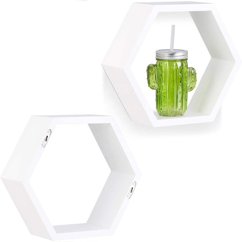 Holz geschnitzte Sechseckenschal Set für landwirtschaftliche Bauernhaus Hausdekoration Organisation