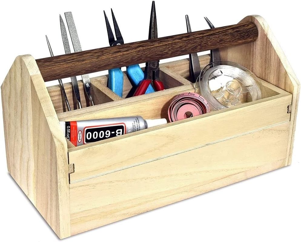 Bestellung auf Wunsch akzeptiert Holzschublade Organisator Handwerkzeuglagerfach mit Kiefernholz/Bambus