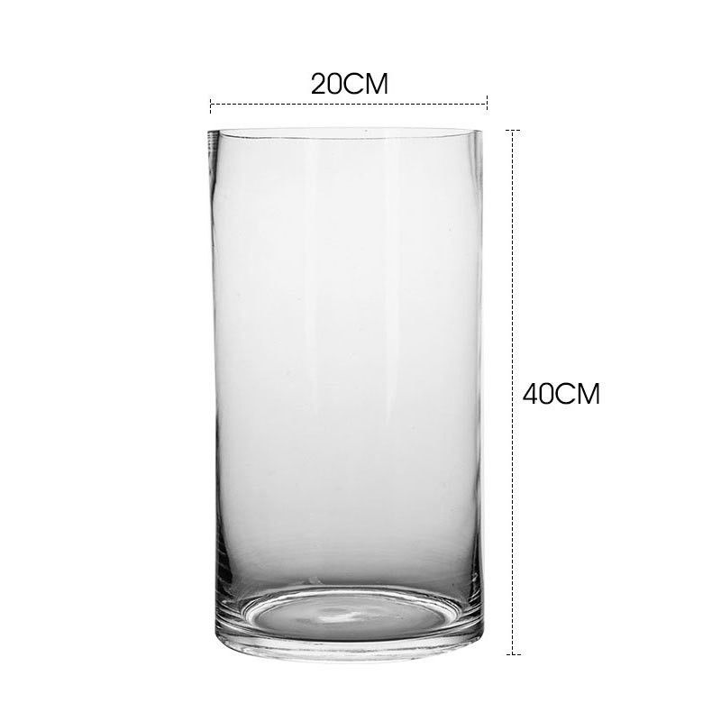 Minimalistische Design-Tischvase für klares Glas Zylinder Blumenvase im nordischen Stil