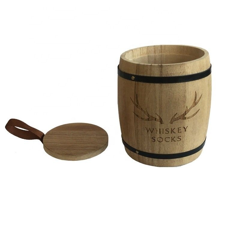 Natürliche Holzfässer Handwerk Dekoration mit kundenspezifischem Logo akzeptabel und Geschenk