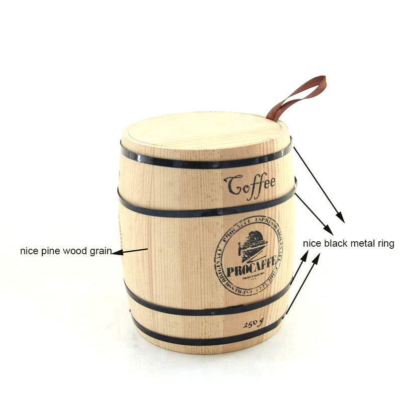 11.5 x 13.7 cm Kiefernochen-Holzfässer Die perfekte Lösung für Teepakete