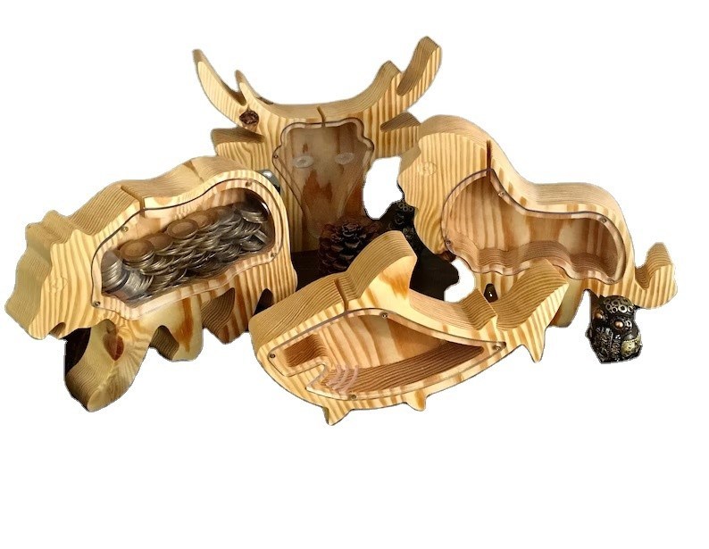 Kindergeschenk Holztier-Schweinchenbank Persönlichkeits- und Lack-Weihnachts-Überraschung