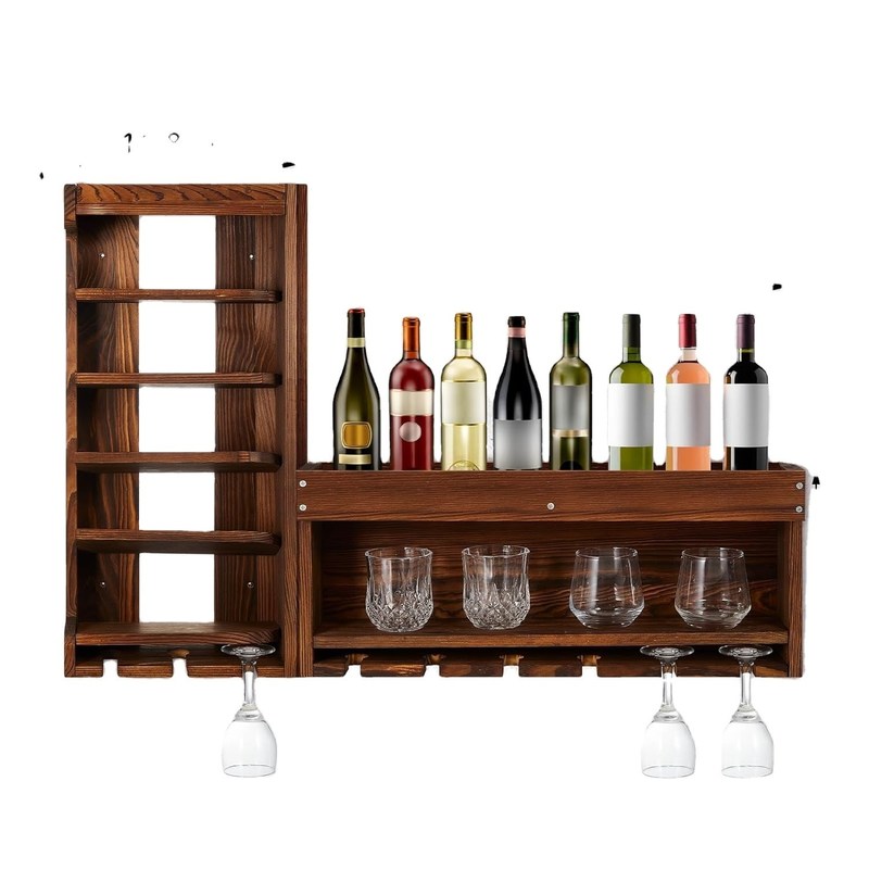 Moderne und schicke Wein-Display-Lagerhalter mit Flaschen-Stemware-Glashalter