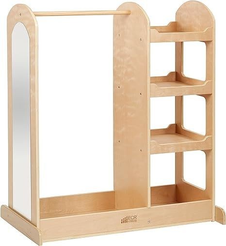 Set von Kinder Montessori Garderobe Kleidung und Kostüm Organisator