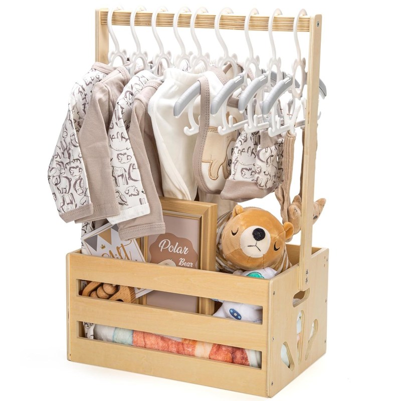 Stockt Holz Baby Dusche Kiste Schrank Funktion Speichern Platz Baby Lagerung Kiste Korb